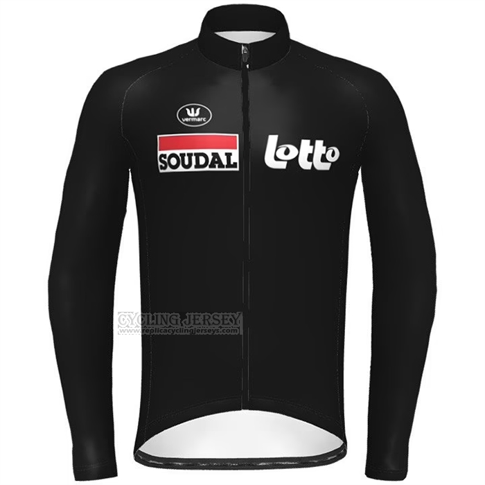 2022 Cycling Jersey Lotto Soudal Black Long Sleeve and Bib Short